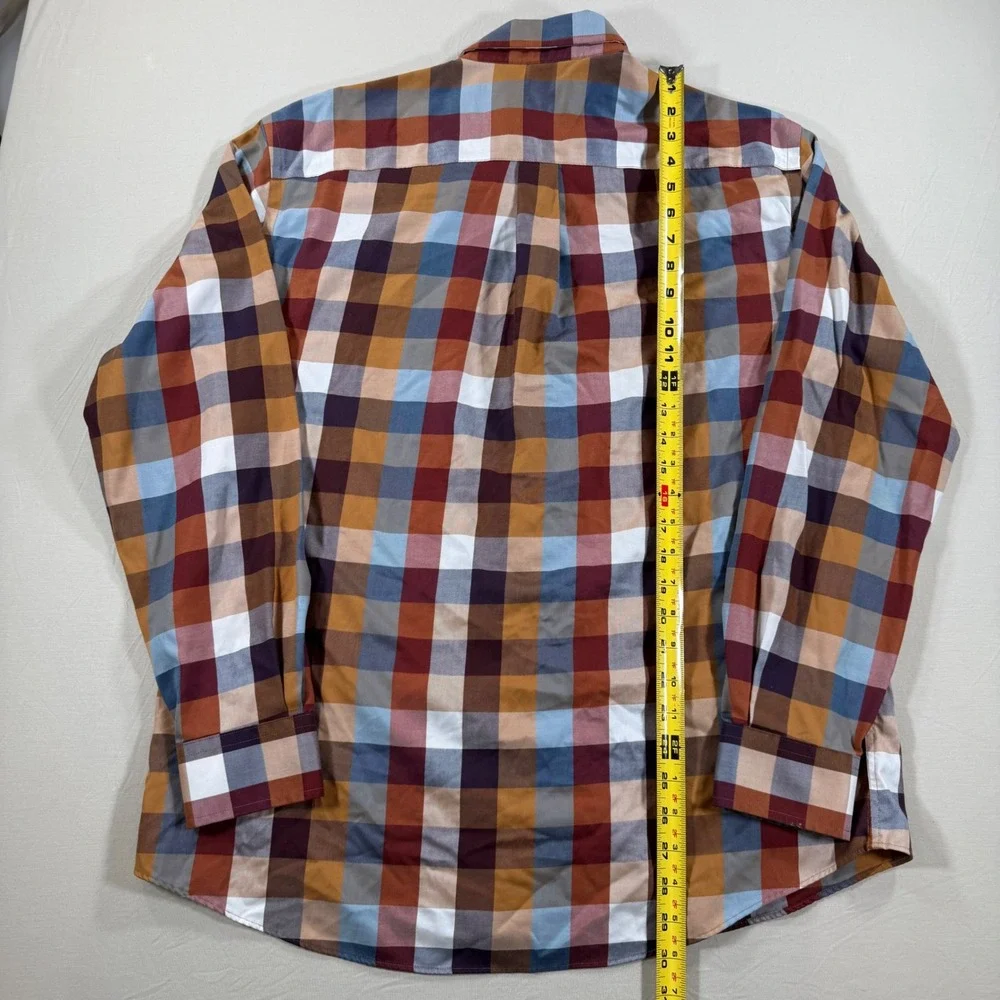 Jos. A. Bank Travelers Collection Tailored Fit Plaid Button Down Shirt Mens‎ L